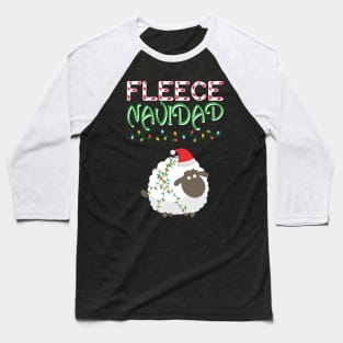 Fleece Navidad Funny Christmas Sheep Baseball T-Shirt